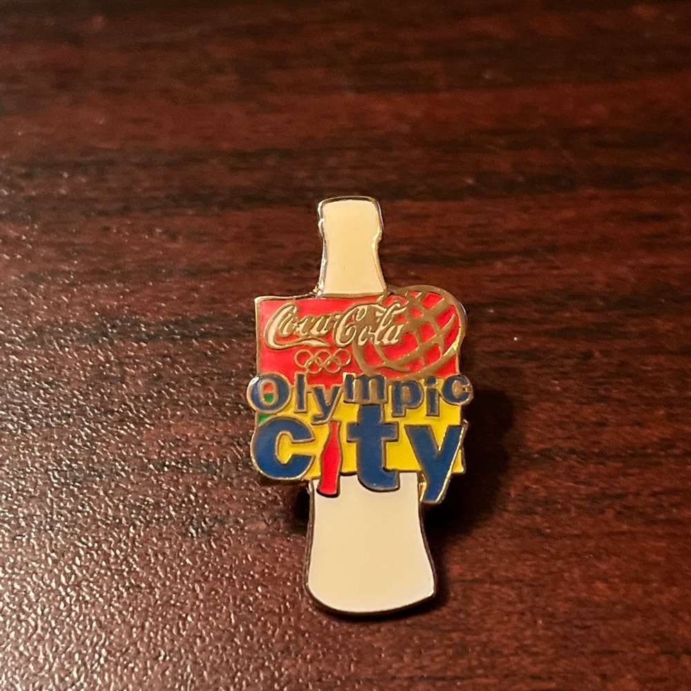 Coca-Cola Coke Olympic City Lapel Pin